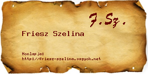 Friesz Szelina névjegykártya